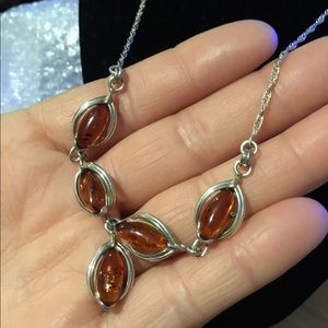Amber Sterling Silver necklace